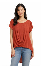 Load image into Gallery viewer, High/low coral dressy top
