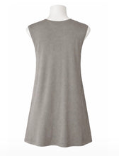 Load image into Gallery viewer, Long grey sleeveless tank top with saying on it

