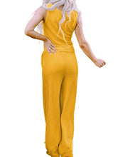 Load image into Gallery viewer, 2 piece crinkle tank/wide pants set
