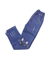 Load image into Gallery viewer, Girls kitty jeans
