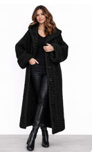 Load image into Gallery viewer, Chunky knit long hooded cardigan with buttons
