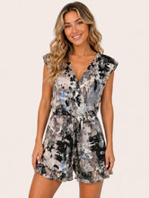 Load image into Gallery viewer, Blue/grey multi colour romper
