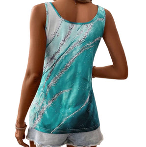 Marble print tank top