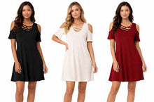 Load image into Gallery viewer, Cold shoulder crisis cross dresses on clearance

