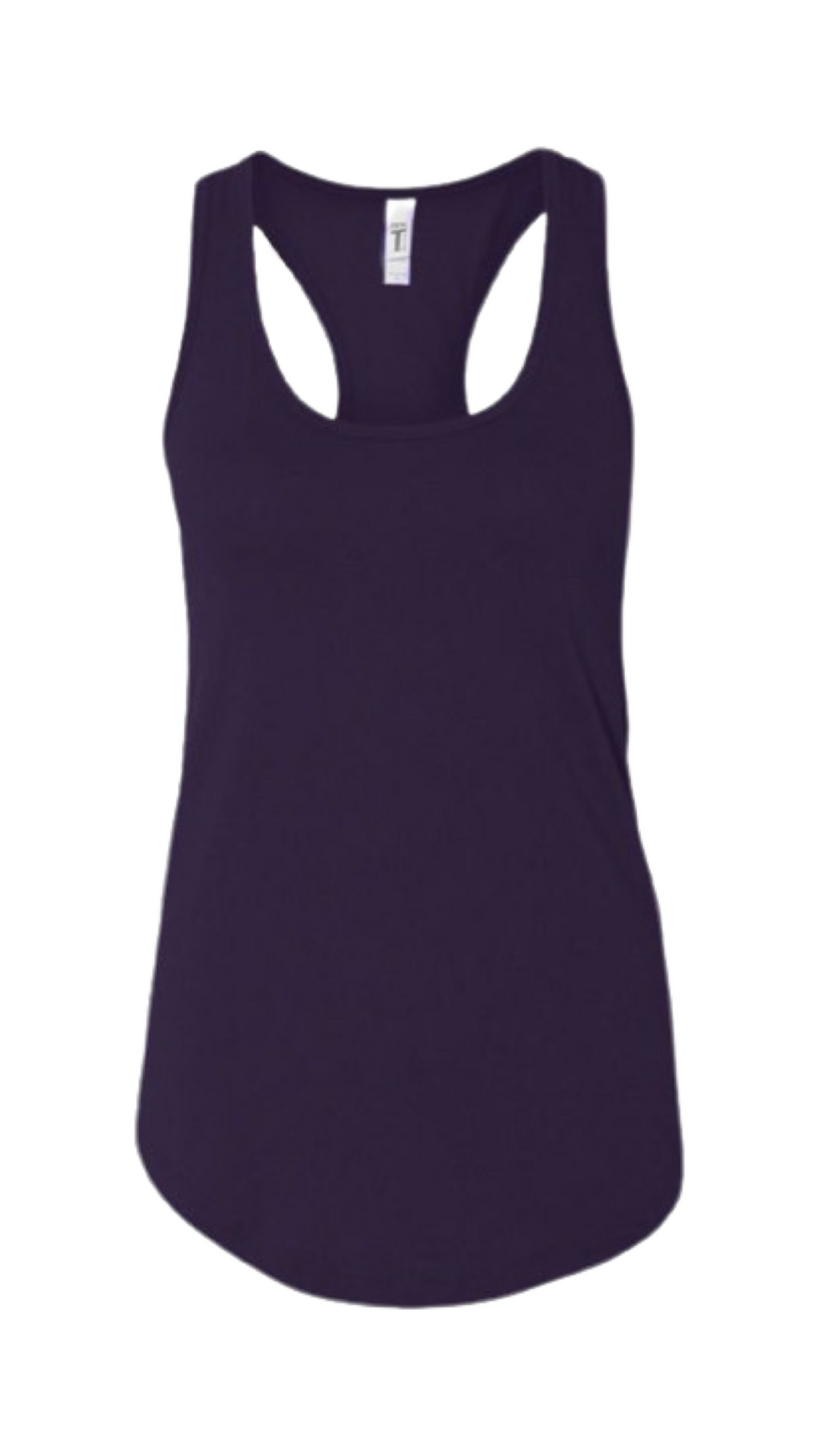 Ring spun cotton, polyester racerback tank top