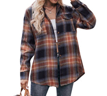 Load image into Gallery viewer, Multi color plaid shirt with buttons and upper pockets
