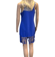 Load image into Gallery viewer, Super cute blue dress with tassels
