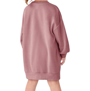 Child’s dusty pink sweatshirt dress