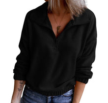 Load image into Gallery viewer, Thick soft fleece pullover with 1/4 zipped closure
