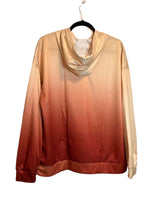 Load image into Gallery viewer, Rust colored ombre hoodie with kangaroo pocket
