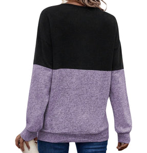 Mauve purple criss cross sweater