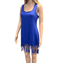 Load image into Gallery viewer, Super cute blue dress with tassels
