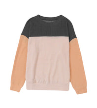 Load image into Gallery viewer, Ribbed colorblock long sleeve top
