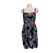 Load image into Gallery viewer, Black floral dress with straps
