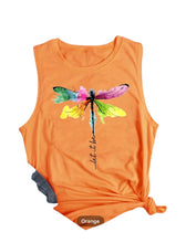 Load image into Gallery viewer, Dragonfly print tank top
