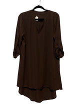 Load image into Gallery viewer, Loose fitting long sleeve v-neck high/low shirt/dress
