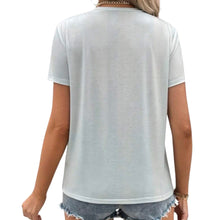 Load image into Gallery viewer, Multi-color print round neck tee
