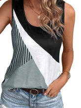 Load image into Gallery viewer, Striped colorblock tank top
