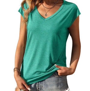 Solid color v-neck tee