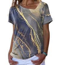 Load image into Gallery viewer, Purple marble print tee
