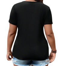 Load image into Gallery viewer, Black feather print tee
