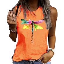 Load image into Gallery viewer, Dragonfly print tank top
