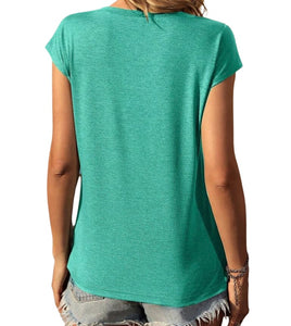 Solid color v-neck tee