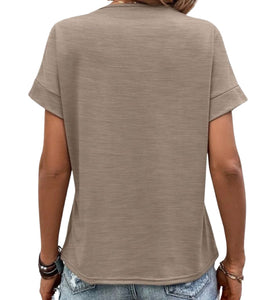 Solid color v-neck tee