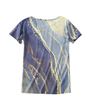 Load image into Gallery viewer, Purple marble print tee
