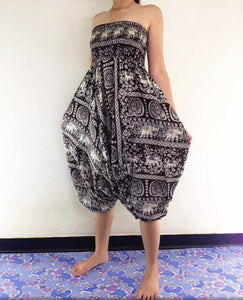 Ladies comfy baggy wide leg Boho pants