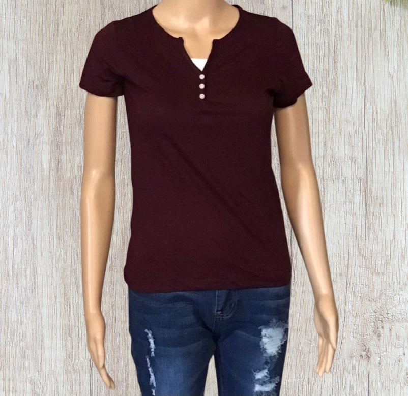Fooler tees with buttons