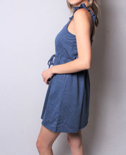 Load image into Gallery viewer, Cute little blue summer dress with ruffle straps
