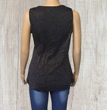 Load image into Gallery viewer, Beautiful sparkly sleeveless top with lace
