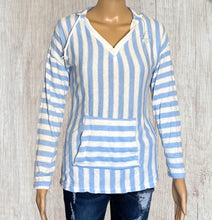 Load image into Gallery viewer, Striped  hoodies with front pocket
