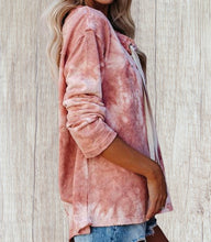 Load image into Gallery viewer, Tie dye lace up sweatshirt
