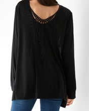 Load image into Gallery viewer, Black lace insert cardigan
