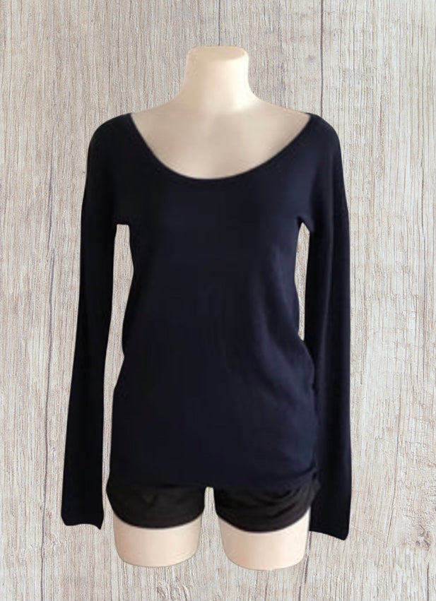 Long sleeve navy sweater