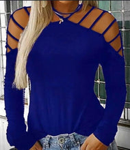 Load image into Gallery viewer, Long sleeve top with strappy sleeve

