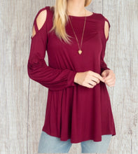 Load image into Gallery viewer, Tunic top with criss cross shoulder
