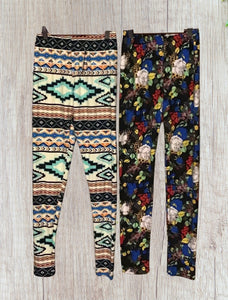 Patterned one size ladies leggings