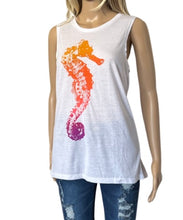 Load image into Gallery viewer, White seahorse tank top
