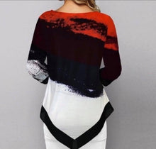 Load image into Gallery viewer, Tunic top with 3/4 sleeve and irregular hem
