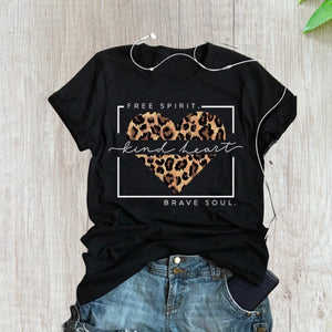 Free Spirit, Kind Heart, Brave Soul Black tee