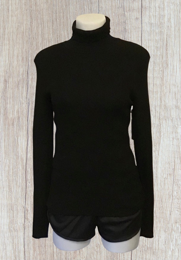 Black ribbed turtleneck