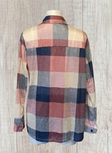 Load image into Gallery viewer, Plaid multi coloured button up shirt
