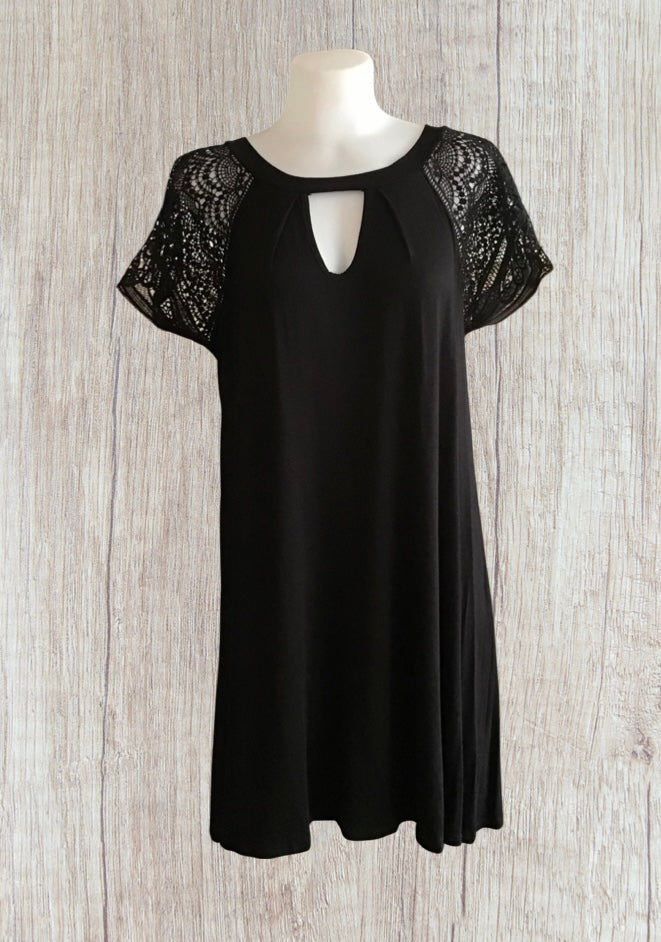 Black dress with cut out design