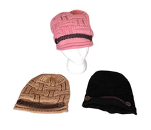 Load image into Gallery viewer, Slouchy knit hat with decorative band
