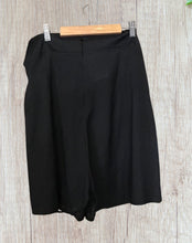 Load image into Gallery viewer, Ladies black shorts with pockets and self tie up
