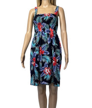 Load image into Gallery viewer, Black floral dress with straps
