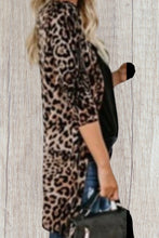 Load image into Gallery viewer, Lightweight leopard print cardigan with buttons and pockets.
